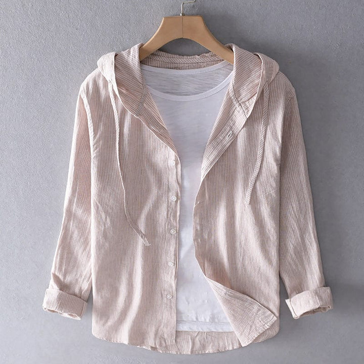 Avery Striped Hooded Shirt