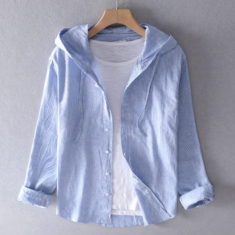 Avery Striped Hooded Shirt