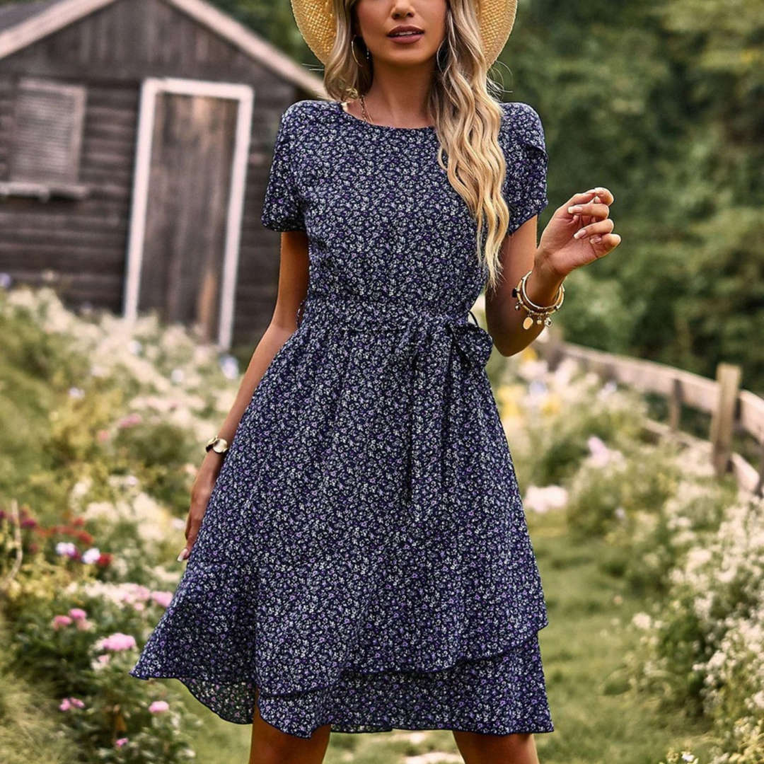 Scarlett™ - Vestido Casual Plissado com Estampa Floral