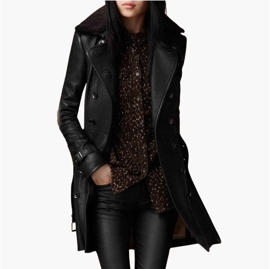 Clara | Leather Trench Coat