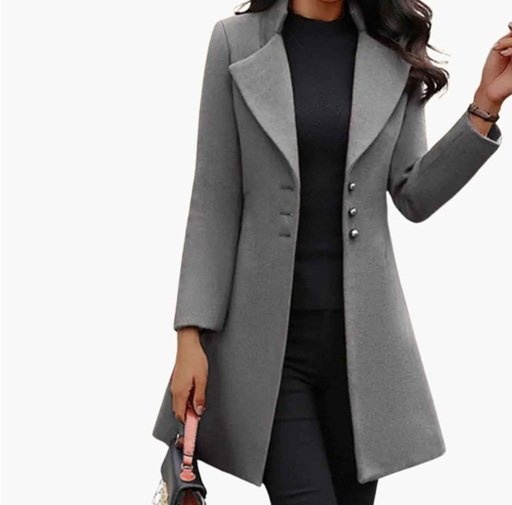 Nicola | Classic Women's Long Coat with an Elegant Design
