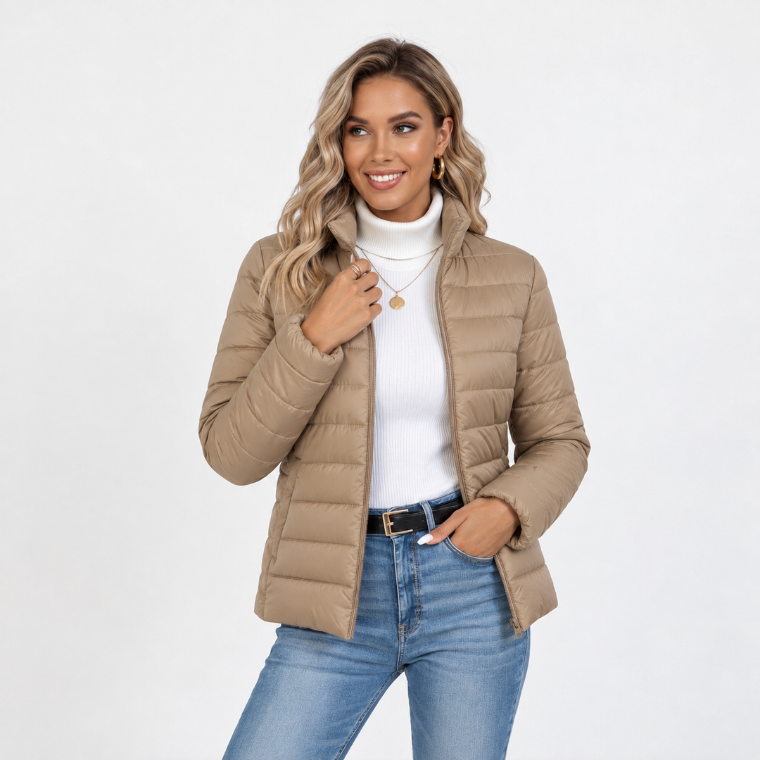 Vienne | Veste matelassée pour femme, facile à porter, avec fermeture zippée et coupe ajustée