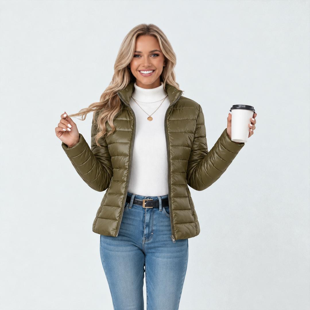 Vienne | Veste matelassée pour femme, facile à porter, avec fermeture zippée et coupe ajustée