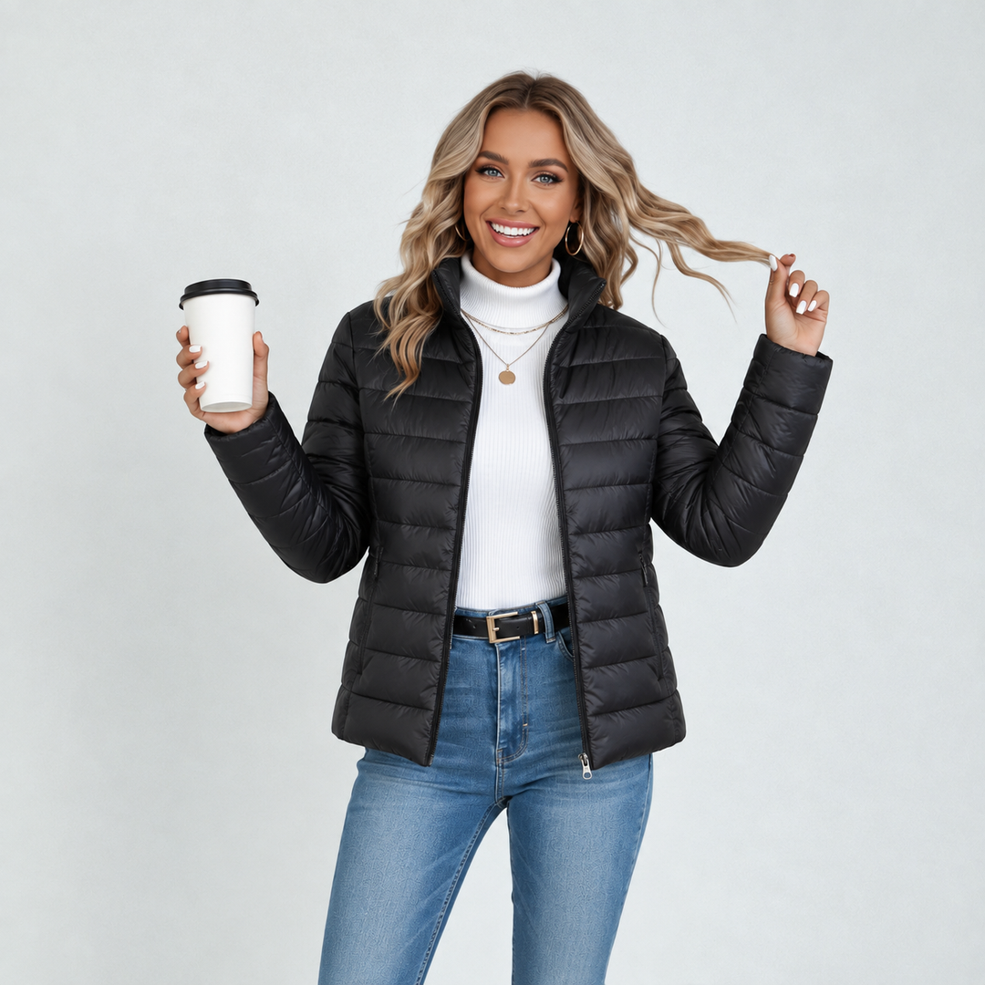 Vienne | Veste matelassée pour femme, facile à porter, avec fermeture zippée et coupe ajustée