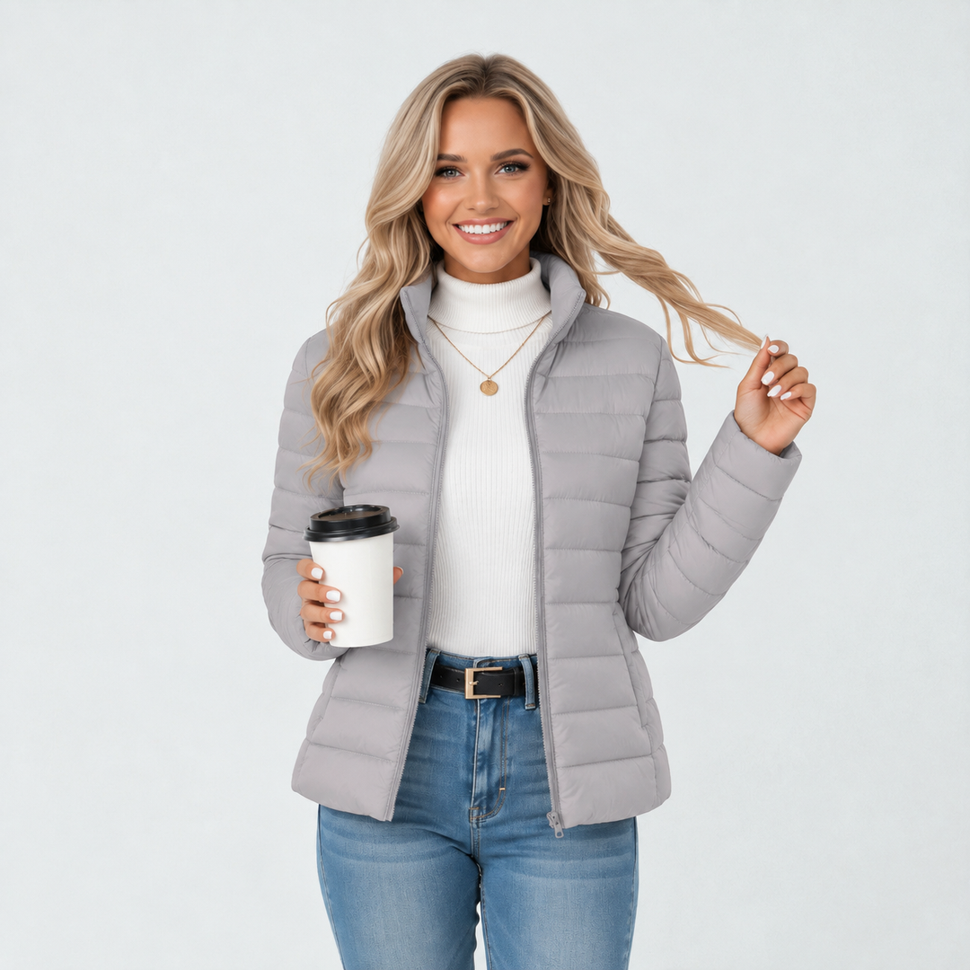 Vienne | Veste matelassée pour femme, facile à porter, avec fermeture zippée et coupe ajustée