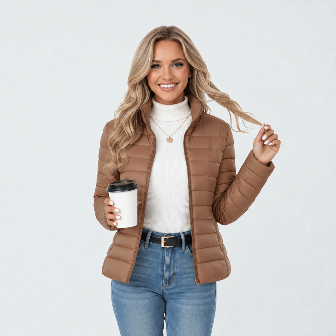 Vienne | Veste matelassée pour femme, facile à porter, avec fermeture zippée et coupe ajustée