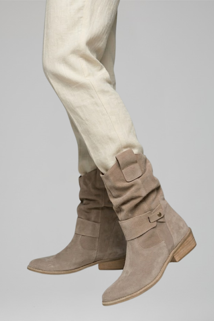 Marigold | Bottes décontractées pour femmes, mi-mollet, avec fermeture éclair latérale et talon carré