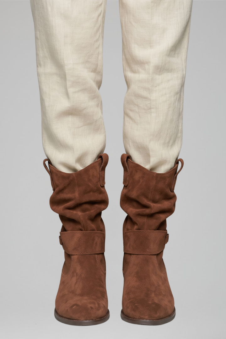 Marigold | Bottes décontractées pour femmes, mi-mollet, avec fermeture éclair latérale et talon carré