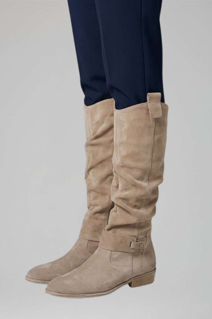 Bridget | Effortless Women's Knee-High Boots with Side Zipper and Block Heel