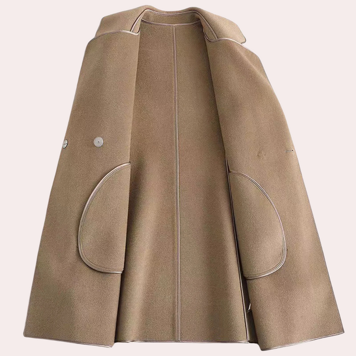 Women's Belted Jacket Polyester Layered Fit Formal to Casual Wear