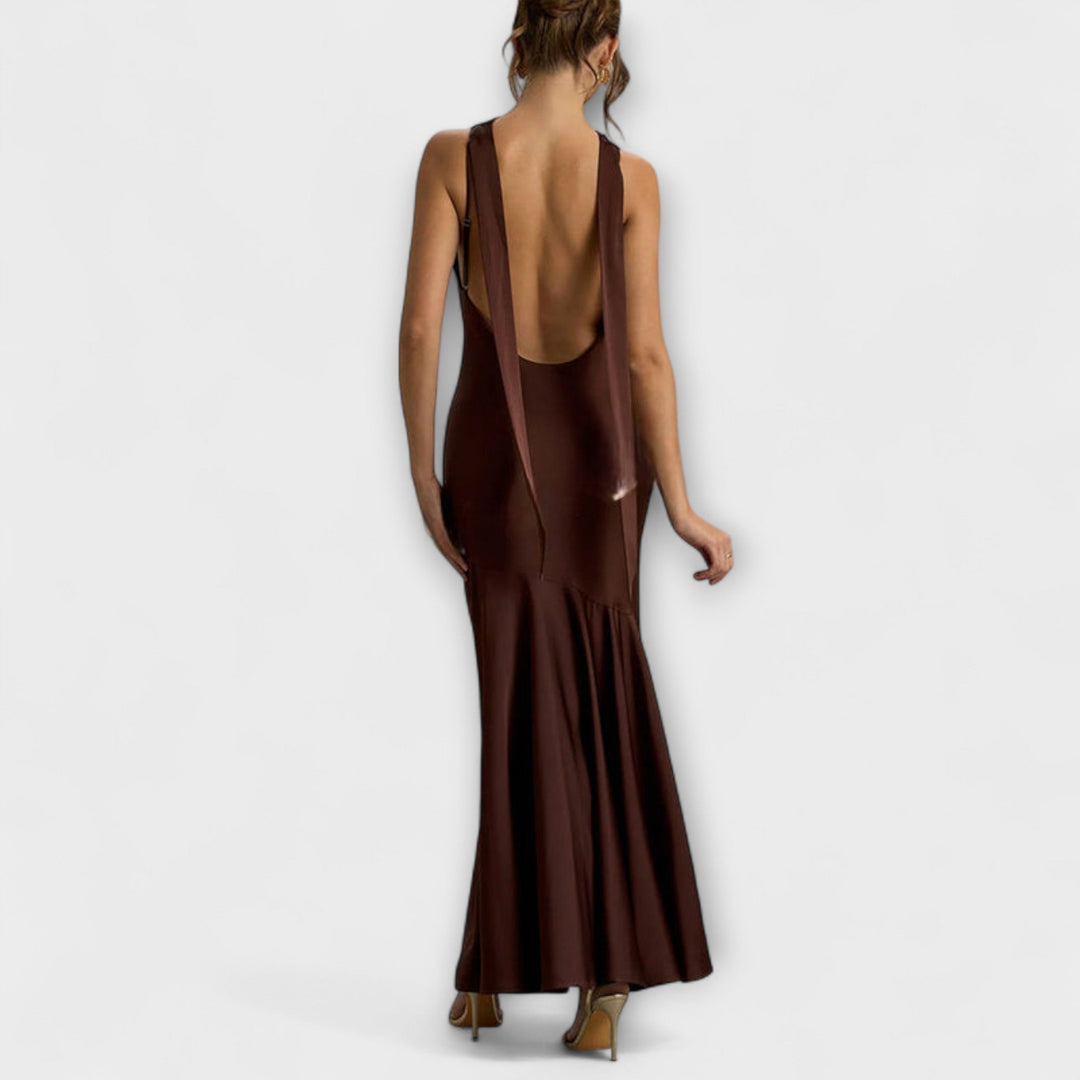 Lennon - Vestido maxi elegante de satén