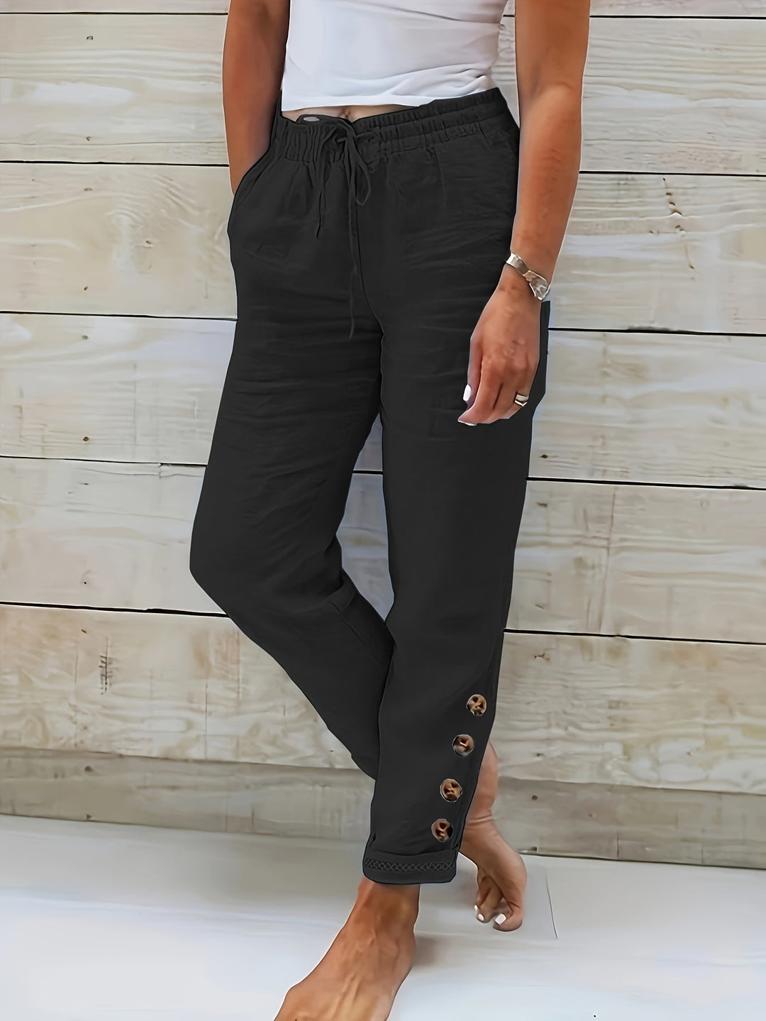 Linnea™ – Schlanke gerade Baumwollhose