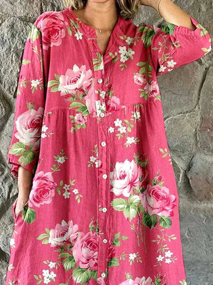 Maddie | Kunstvolles Blumenkleid