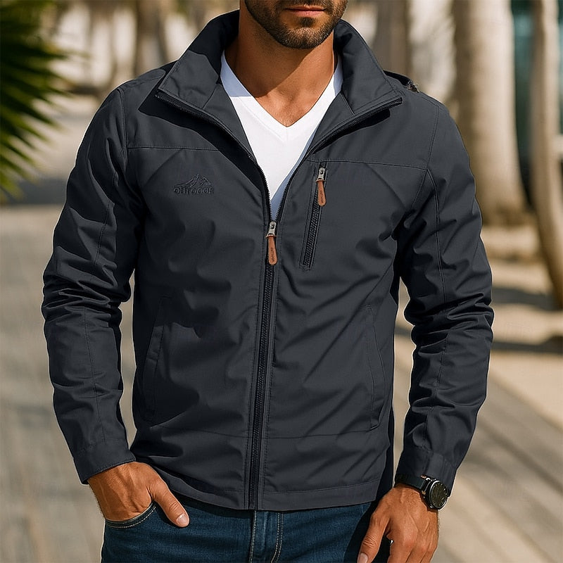 Silas | Chaqueta informal para exteriores y todo tipo de clima, con bolsillos con cremallera