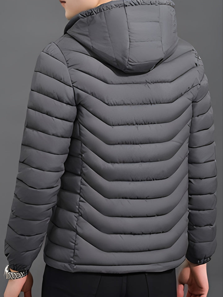 Thaddeus | Dependable Quilted Puffer Jacket with Removable Hood and Zippered Pockets
