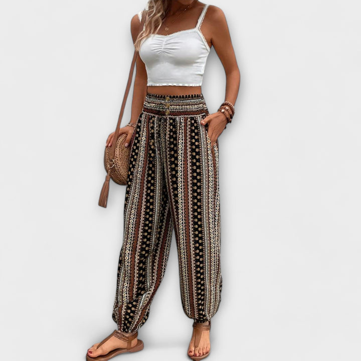 Scarlett - Pantaloni con Motivo Etnico