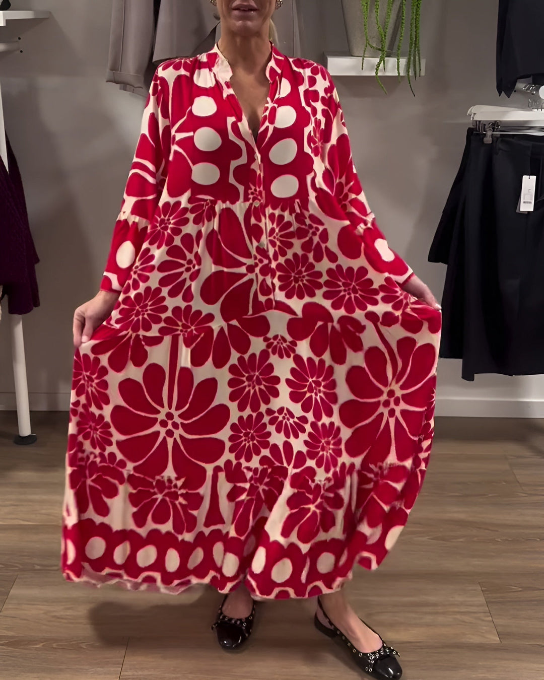 Marielle | Vestido maxi elegante con estampado