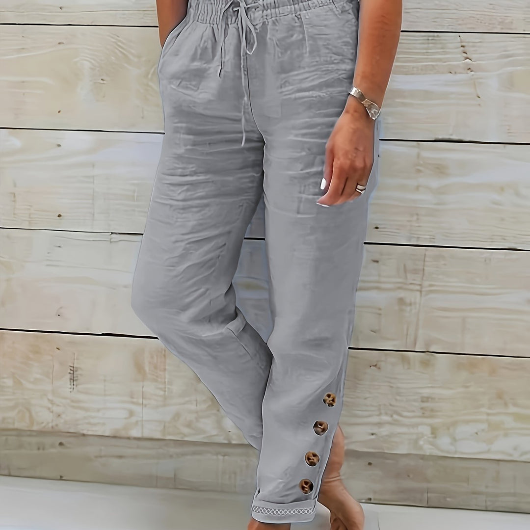 Linnea™ – Schlanke gerade Baumwollhose