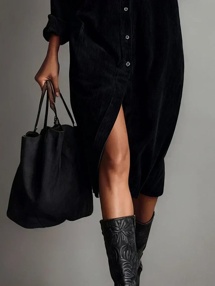 Aurovia - Vestido Elegante com Barra Evasê