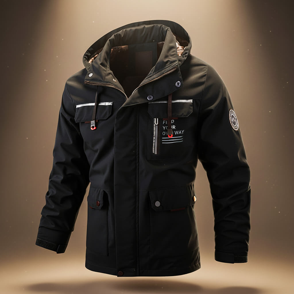Cody | Veste à capuche résistante à l’eau pour homme, avec poches renforcées