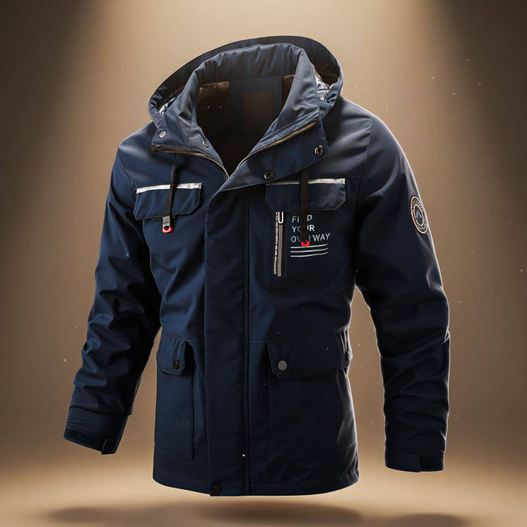 Cody | Veste à capuche résistante à l’eau pour homme, avec poches renforcées