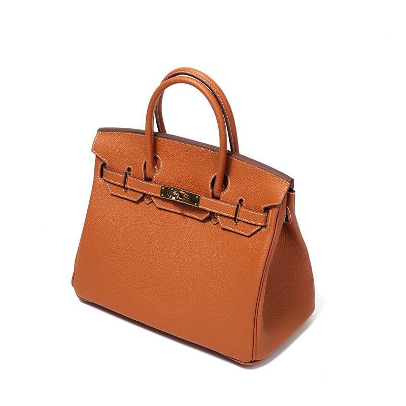 Victoria | Bolsa de mão clássica de couro com vários bolsos e fechamento seguro