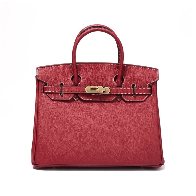 Victoria | Bolsa de mão clássica de couro com vários bolsos e fechamento seguro