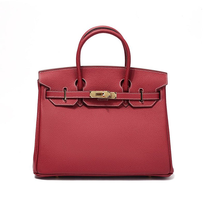 Victoria | Bolsa de mão clássica de couro com vários bolsos e fechamento seguro
