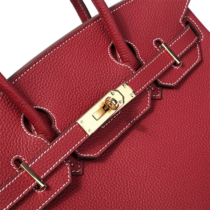 Victoria | Bolsa de mão clássica de couro com vários bolsos e fechamento seguro