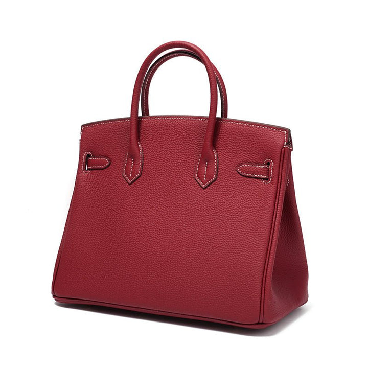 Victoria | Bolsa de mão clássica de couro com vários bolsos e fechamento seguro