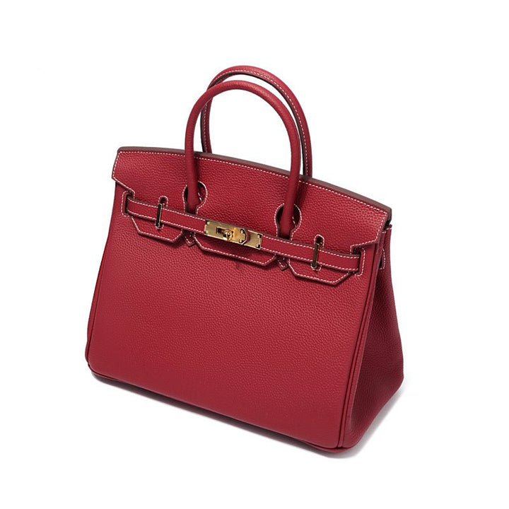 Victoria | Bolsa de mão clássica de couro com vários bolsos e fechamento seguro