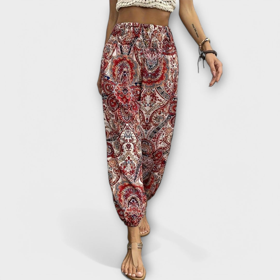 Scarlett - Pantaloni con Motivo Etnico