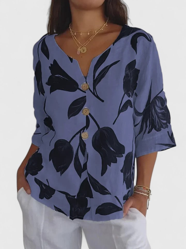 Laura | Blusa Confortável com Decote V