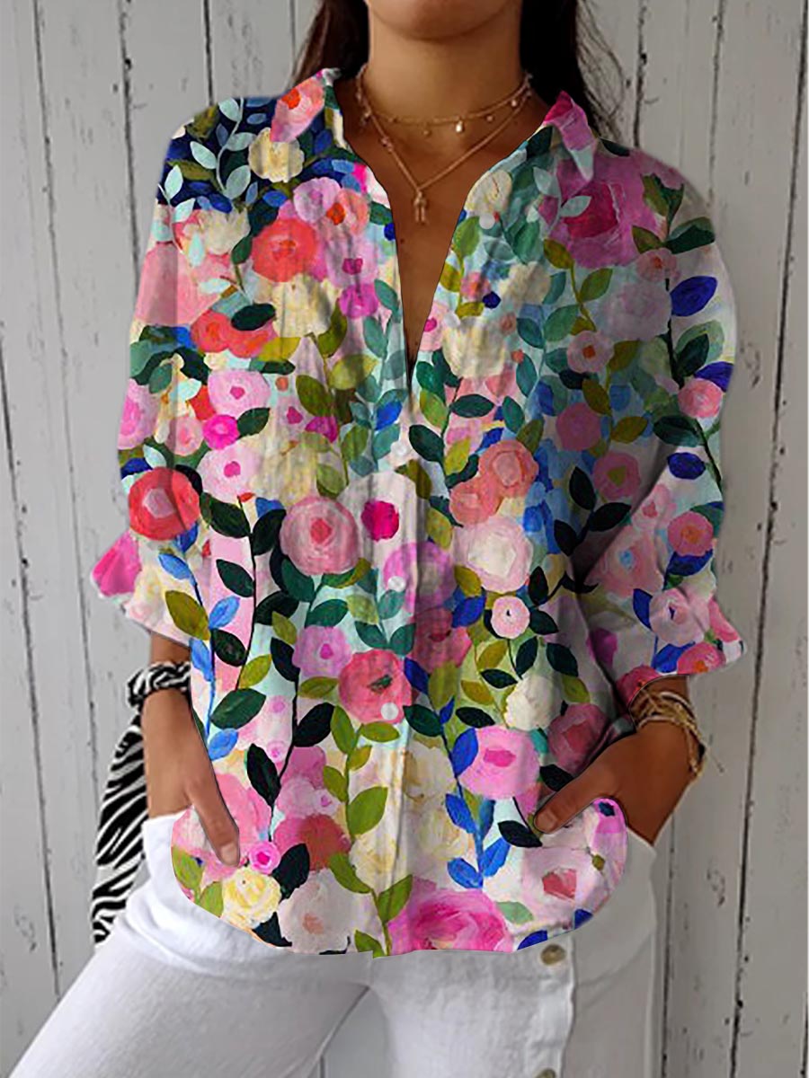 Frida | Blusa Lienzo en Flor