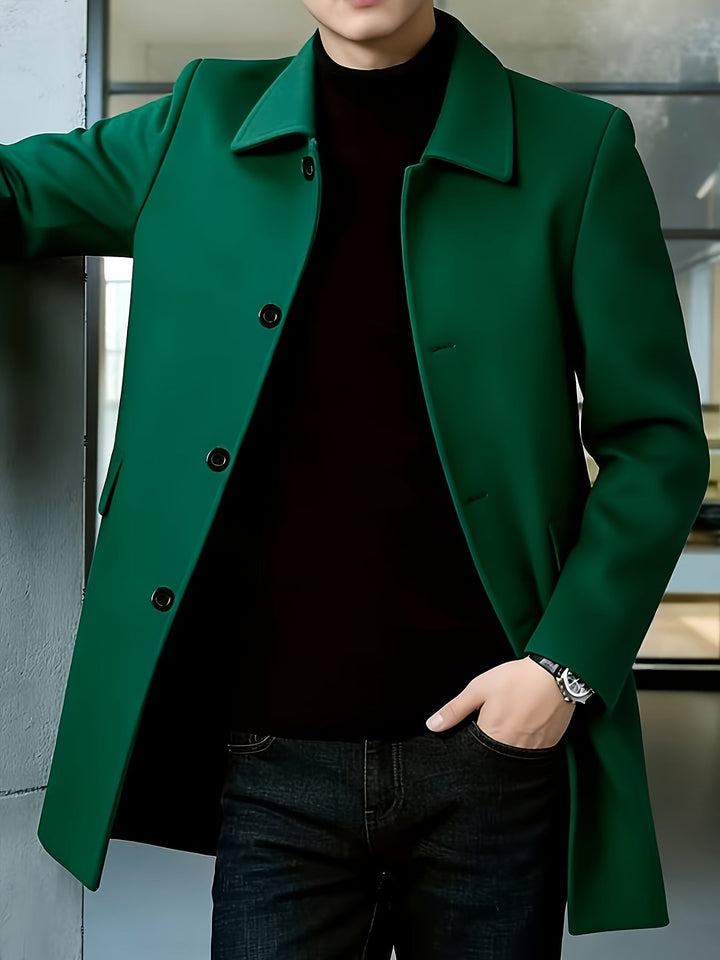 Bennett | Refined Single-Breasted Overcoat with Classic Collar