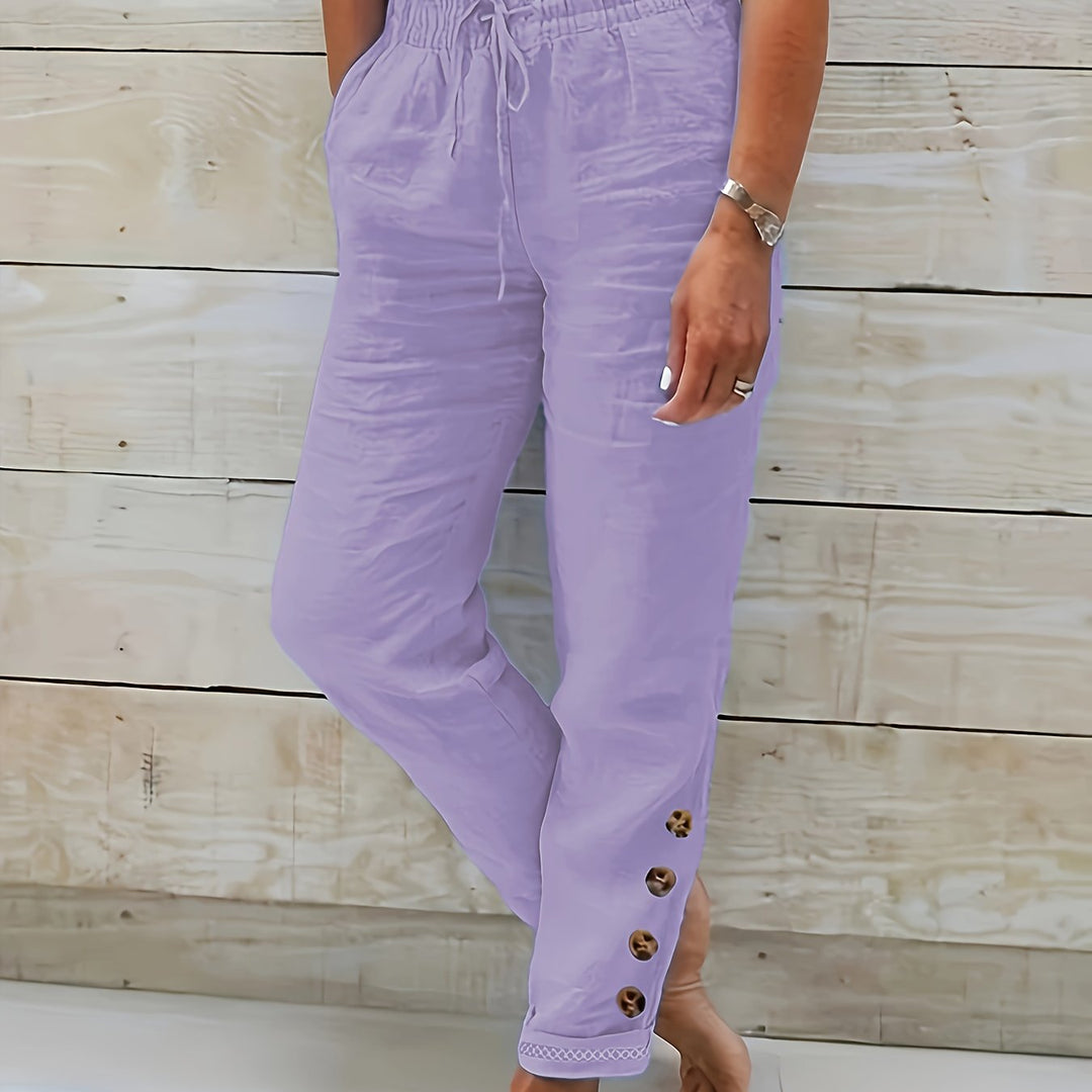 Linnea™ – Schlanke gerade Baumwollhose