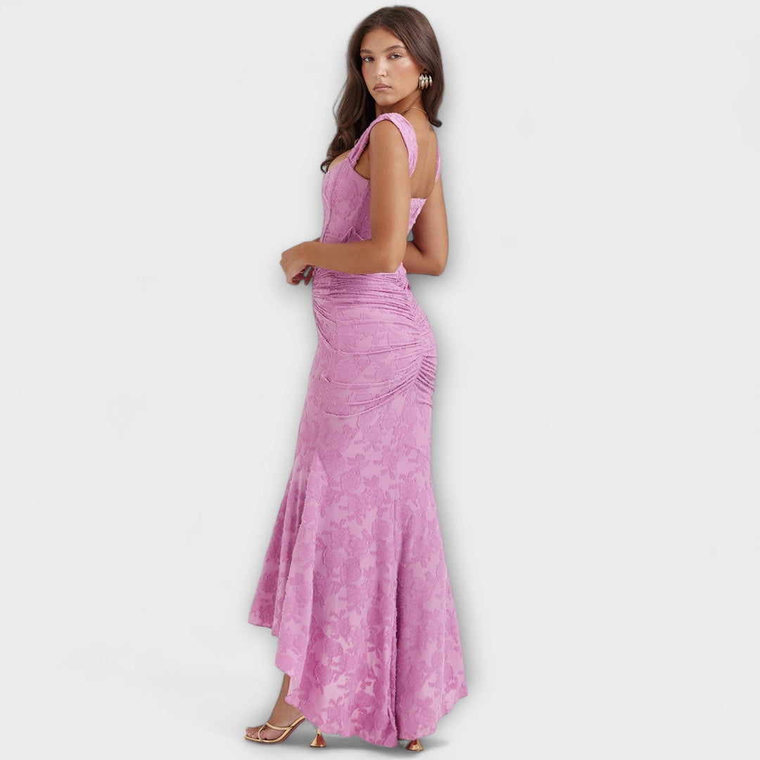 Renske - Vestido Longo com Corpete Elegante e Refinado