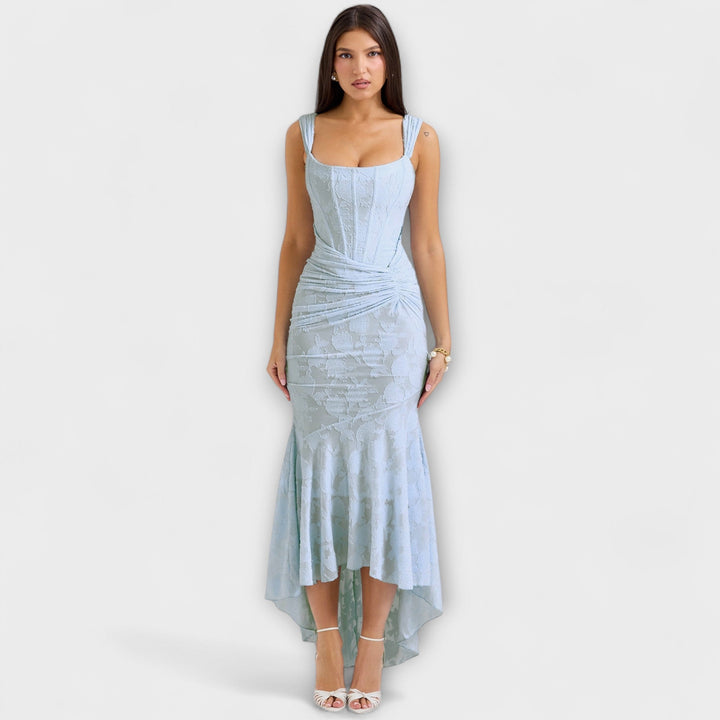 Renske - Vestido Longo com Corpete Elegante e Refinado