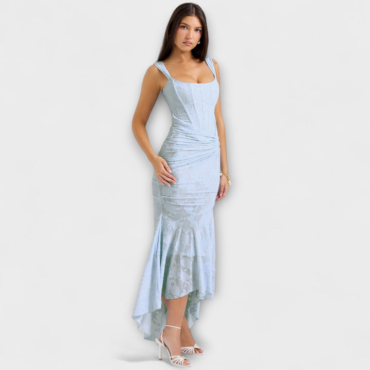 Renske - Vestido Longo com Corpete Elegante e Refinado