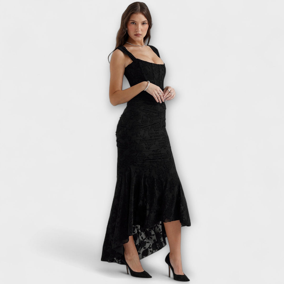 Renske - Vestido Longo com Corpete Elegante e Refinado