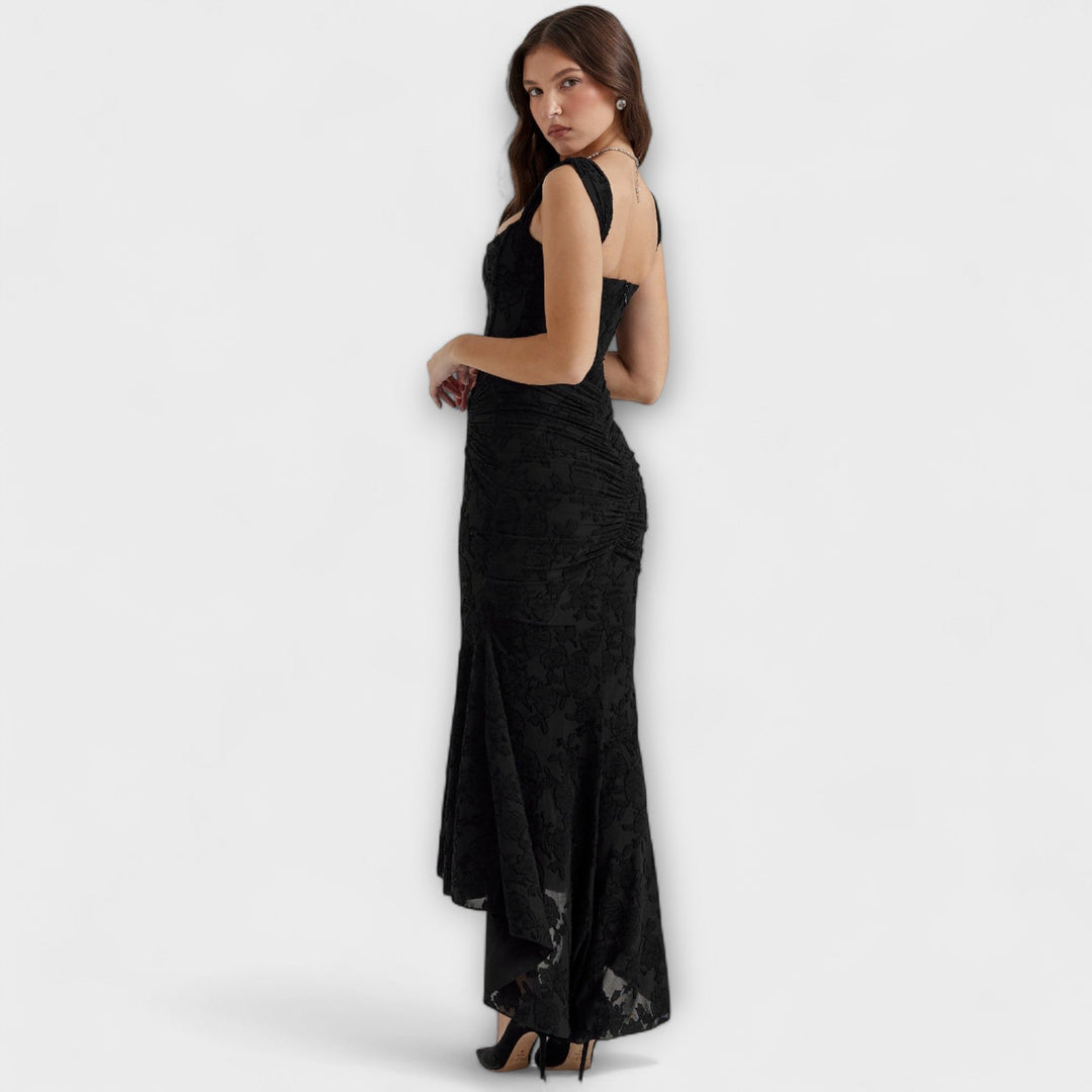 Renske - Vestido Longo com Corpete Elegante e Refinado