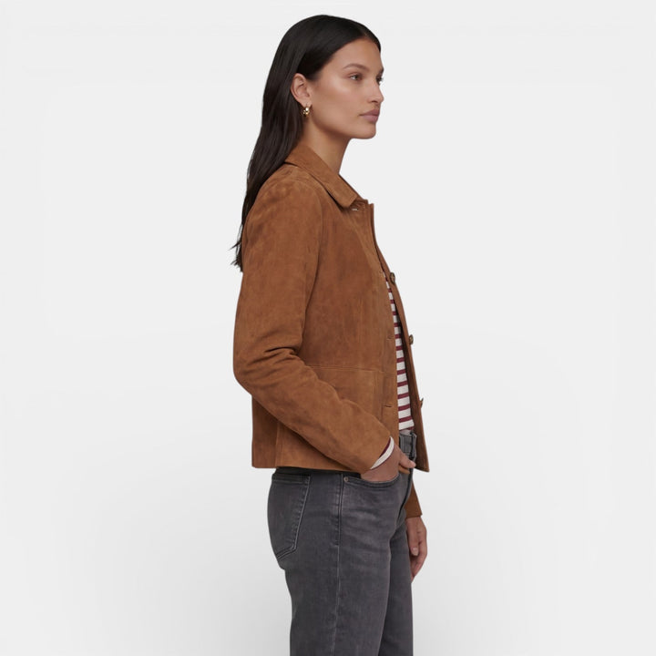 Tabitha | Elegante Wildlederjacke für Damen mit leichtem Design und weicher Oberfläche