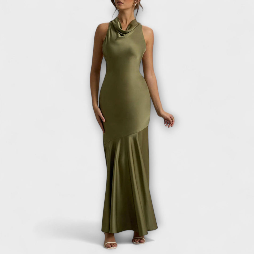 Lennon - Vestido maxi elegante de satén