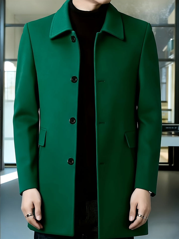 Bennett | Refined Single-Breasted Overcoat with Classic Collar