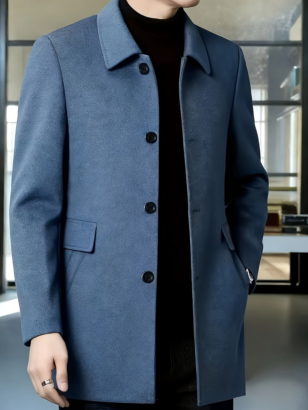 Bennett | Refined Single-Breasted Overcoat with Classic Collar