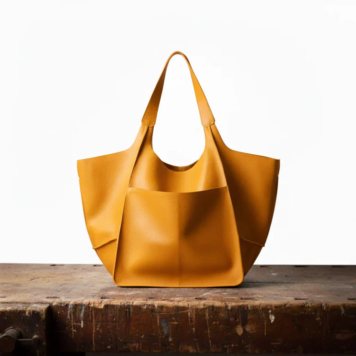 Henrietta | Classic Vintage Tote Bag with Vegan Leather Finish