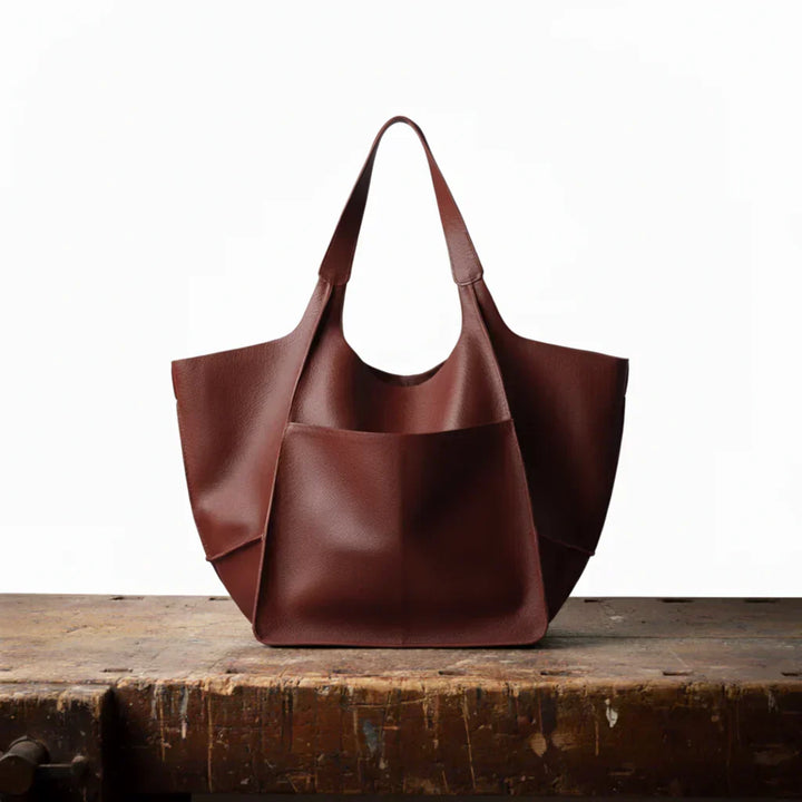 Henrietta | Classic Vintage Tote Bag with Vegan Leather Finish
