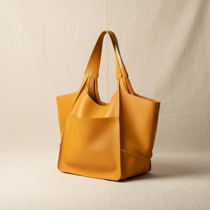 Henrietta | Classic Vintage Tote Bag with Vegan Leather Finish