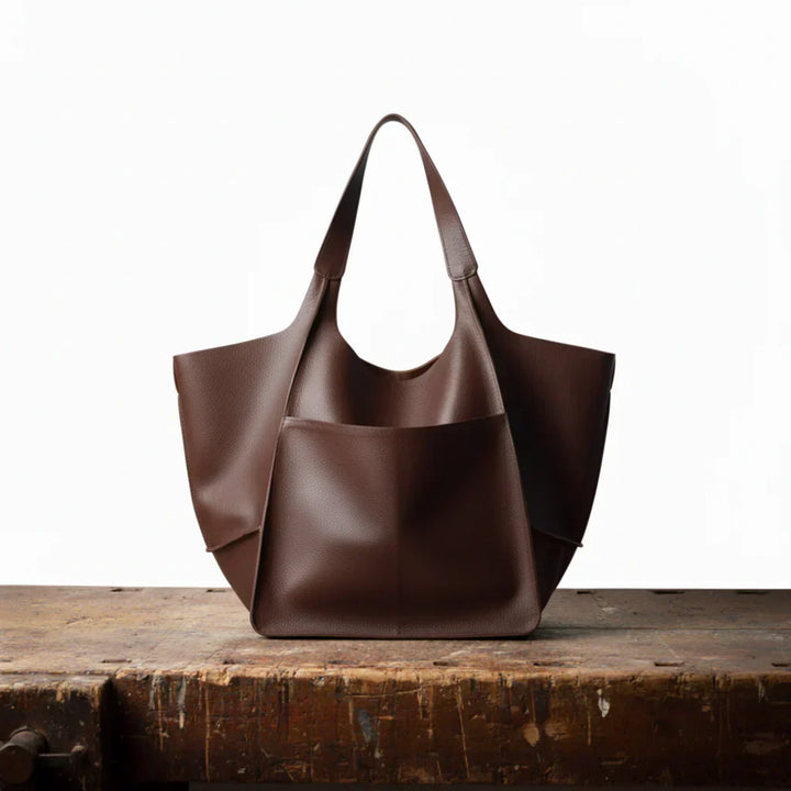 Henrietta | Classic Vintage Tote Bag with Vegan Leather Finish