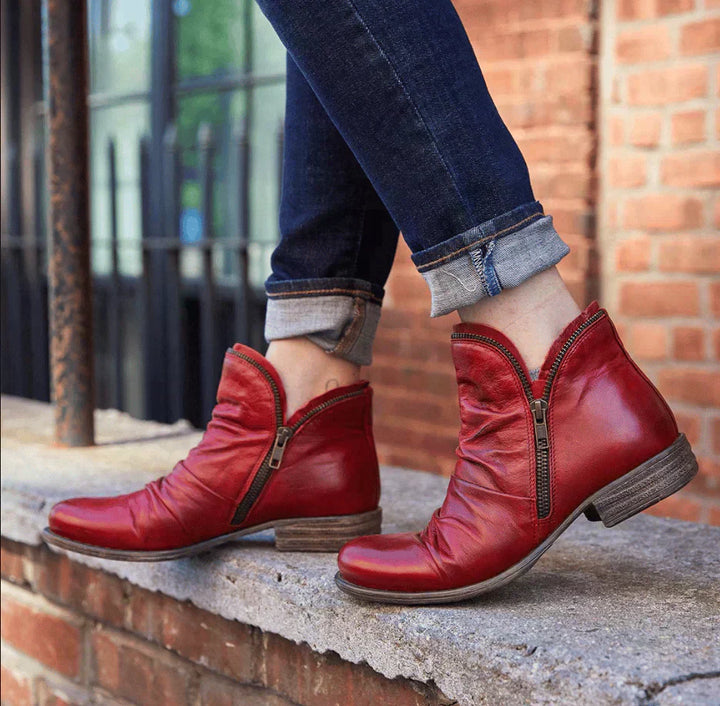 Botines con cremallera para mujer